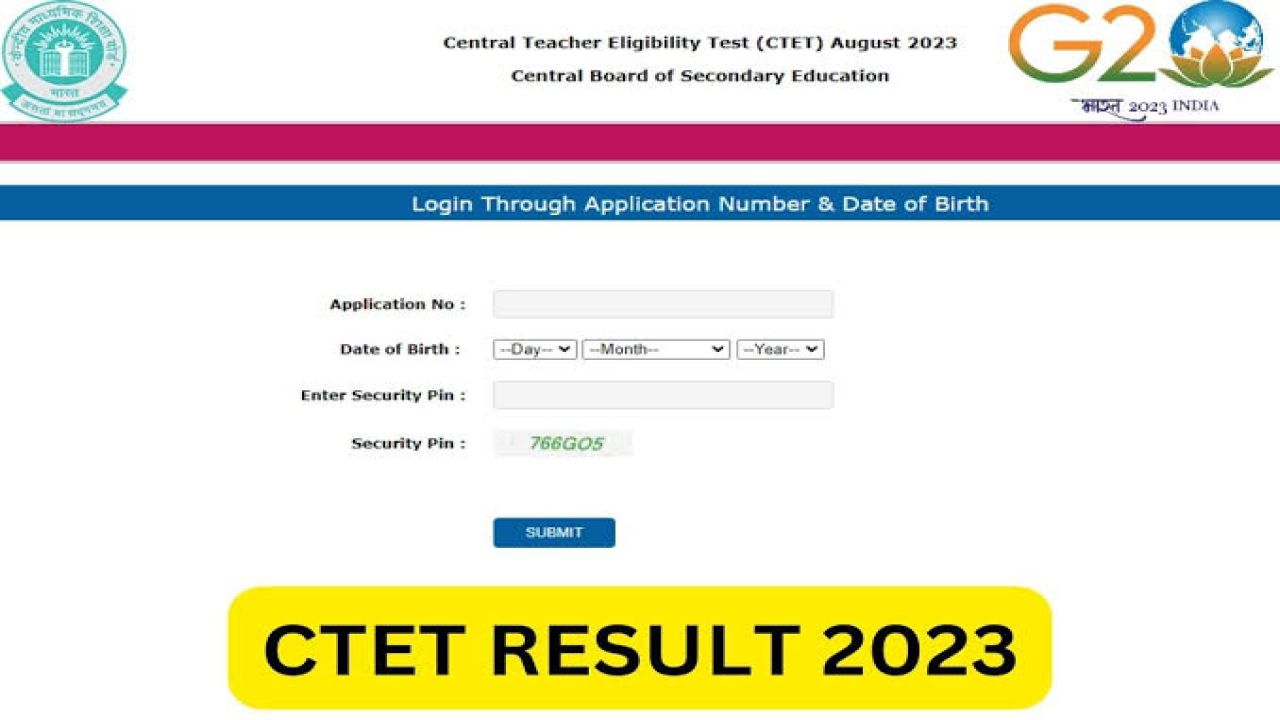 CTET Aug 2023 Result